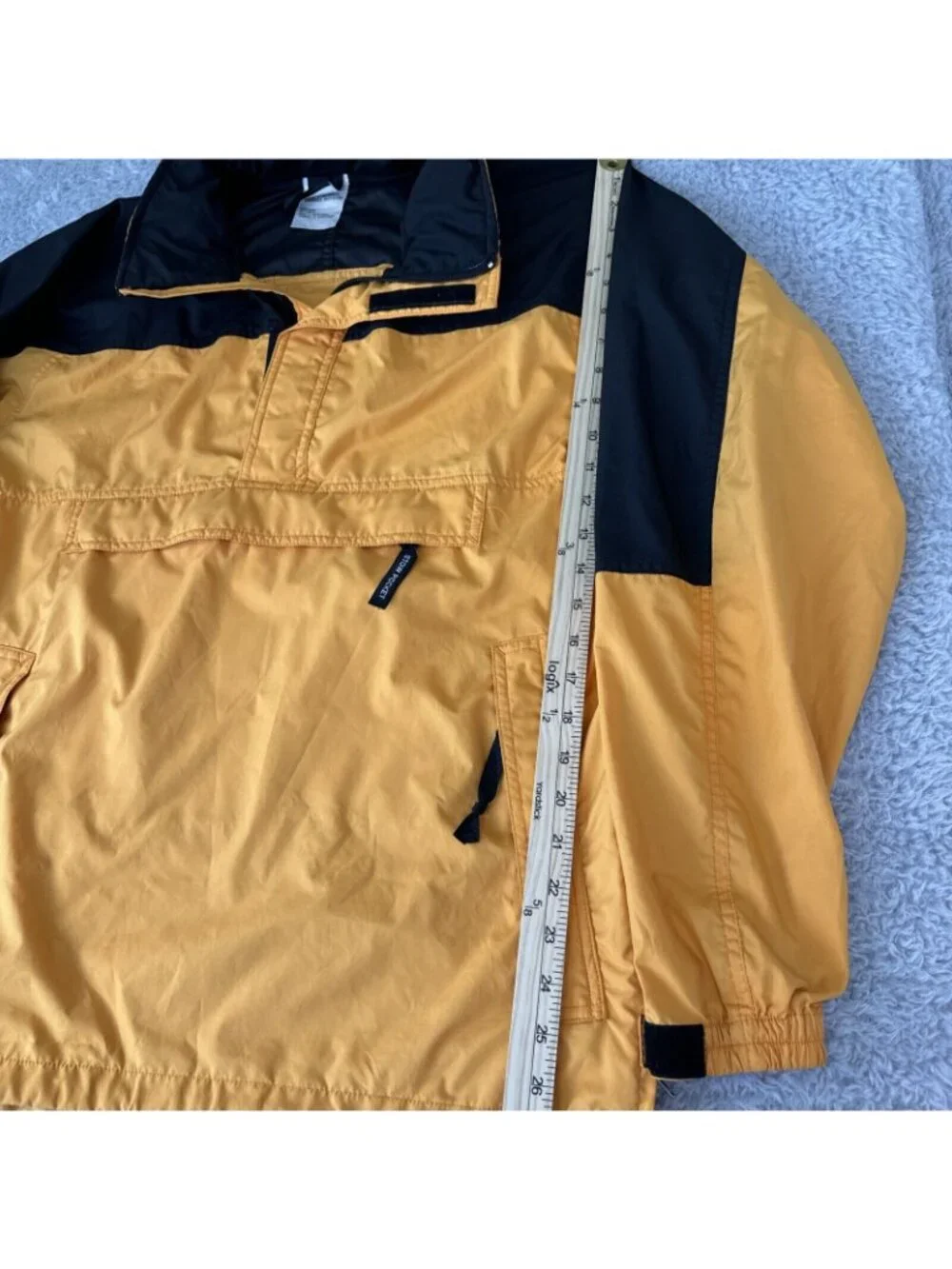 The North Face Mens M Yellow Black Pullover Jacket Windbreaker Outdoors